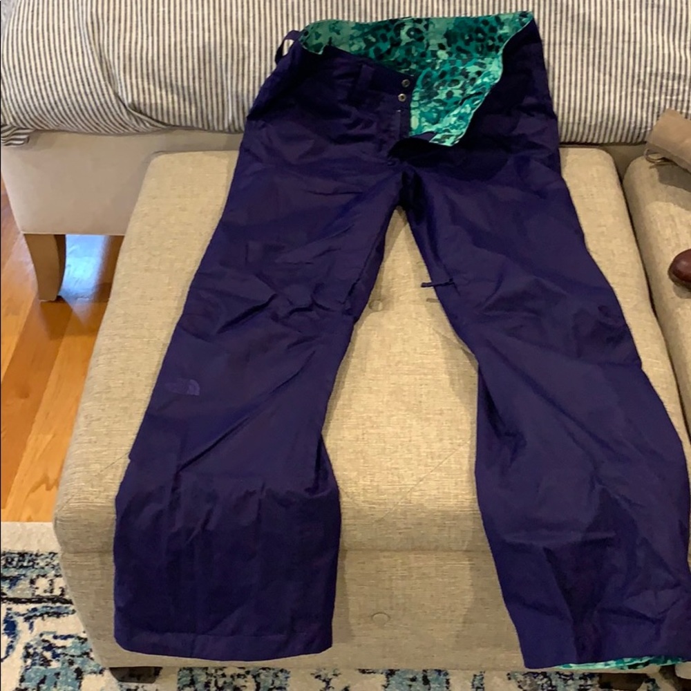 North face reversible snow pants